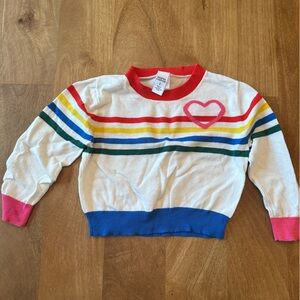 Harper Canyon Multicolor Striped Sweater with Heart